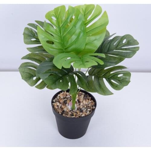 Green Turtle Palm Leaves Artificial Plants Home Decor Garden Living Room Bedroom Balcony Decoration Tropical Plastic Fake Plant