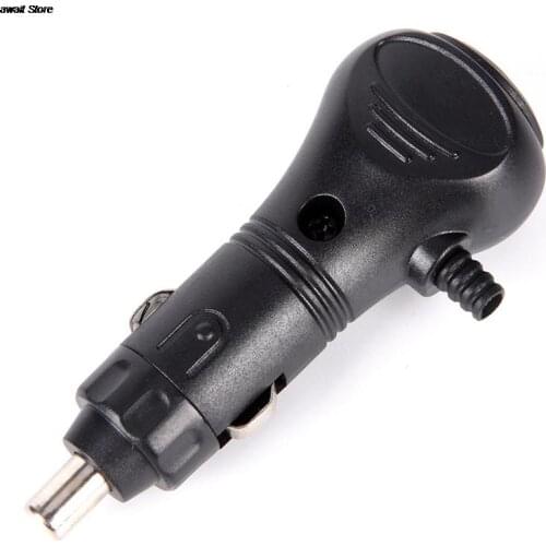 1pc Motor Car Cigarette Lighter Socket Plug LED With Switch Male Charger Connector