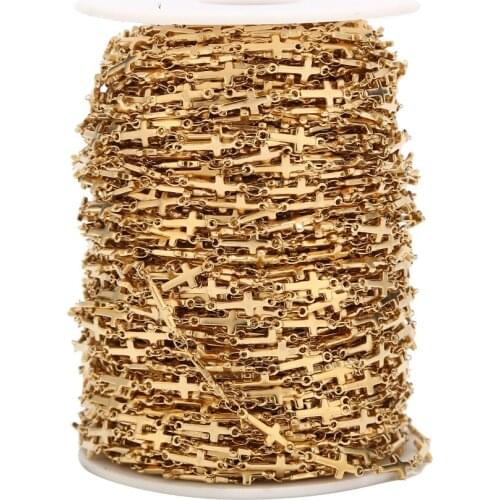 2m Handmade Jewelry Stainless Steel Cross Chain Component DIY Accessories Making Findings Jewelry bracelet ankle chain