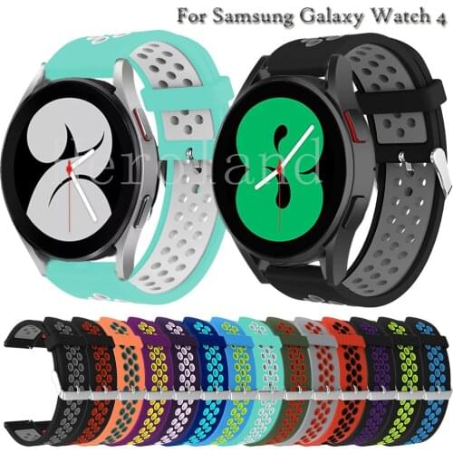 20mm Silicone WatchBands For Samsung Galaxy Watch 4 40MM 44MM / 3 41mm Galaxy 4 Classic 42MM 46MM band Strap Watchstrap Bracelet