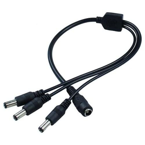 30pcs CCTV Splitter cable 5.5x2.1mm 1 Female to 3 Male DC Power Plug Cable Splitter Adapter Electrical Accessories