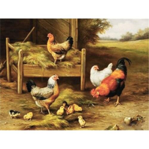 Farm Chicken Diamond Painting Diamond Art Cross Stitch Full Diamond By Number Kit Crafts Adult Embroidery Holiday Gift