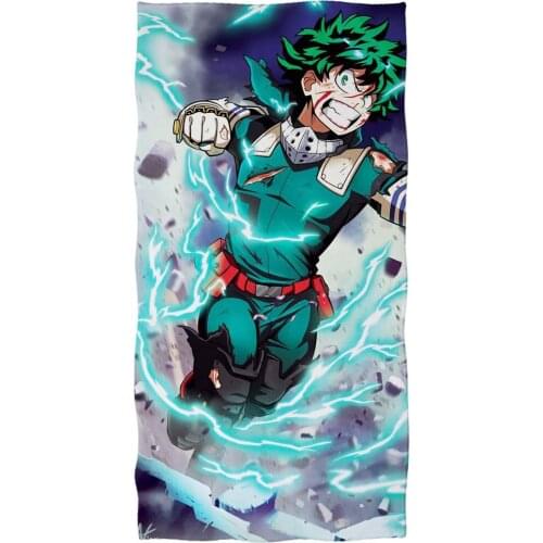 My Hero Science Anime Big Bath towel for children boys Cartoon face towel Adult towels Summer beach towels