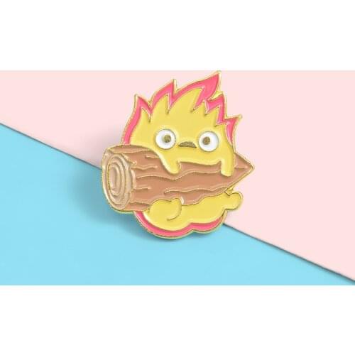 Cartoon Fire Elf Game Animals Brooch Shirt Badges Enamel Pins Broches for Men Women Badge Pines Brooches Jewelry Accessories