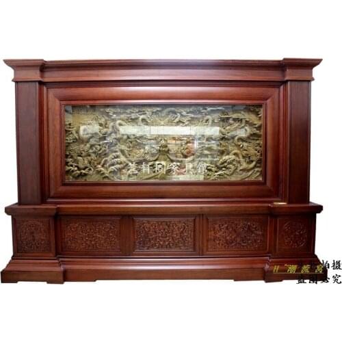 Dongyang wood carving in Ming and Qing Dynasties classical wood relief sculptures landing entrance plaque hanging seat screen wa