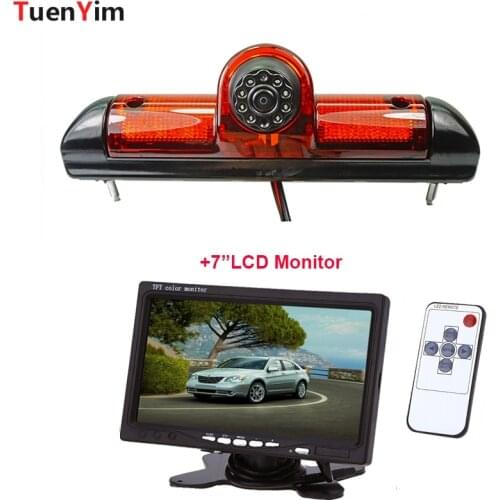 Brake Light Rear View Camera For Fiat Ducato late Peugeot Boxer Citroen Jumper 2006-2015 With 7Inch LCD Monitor 2In1 Parking Kit