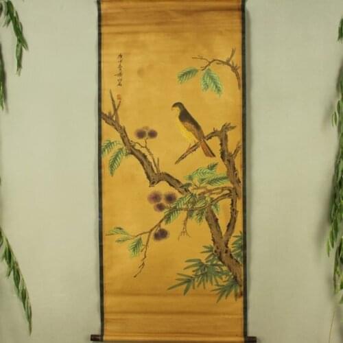Antique collection Boutique Calligraphy and painting Qi Baishi bird diagram