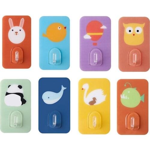 1PC Strong Self Adhesive Key Door Wall Hangers Hooks For Storage Hanging Kitchen Accessories Home Organizer Decorative Hook