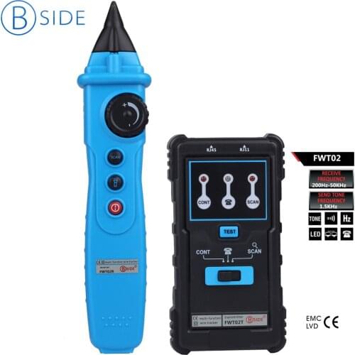 1set Bside FWT02 Multi-functional Handheld Network Cable RJ45 RJ11 LAN Ethernet Wire Tracker Finder Meter Telephone Line Tester