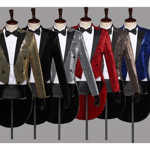 Mens Blazer Jacket Magic Tuxedos For Men Sequins Tuxedo Male Married Formal Dress For Singer Dancer Performance Stage Show Suit
