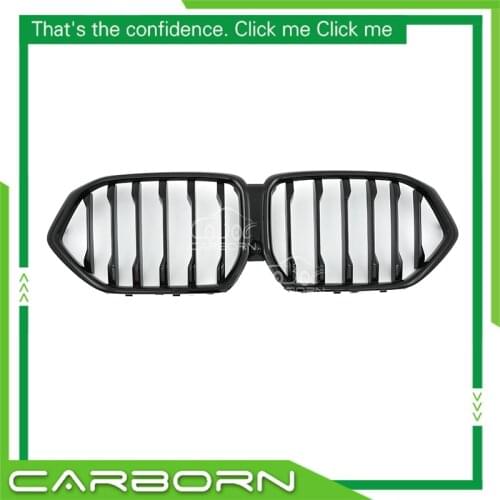 For-BMW X6 G06 2020-ON Replacement Style ABS Plastic Single Slat Kidney Front Grille Overlay