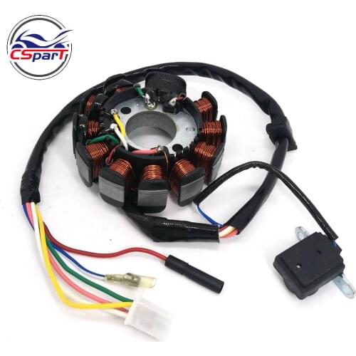 Magneto Stator 11 Pole Coil 6 Wire GY6 125CC 150CC Taotao Kazuma Baotian Jmstar Jonway Scooter ATV Quad Go Kart Buggy Parts