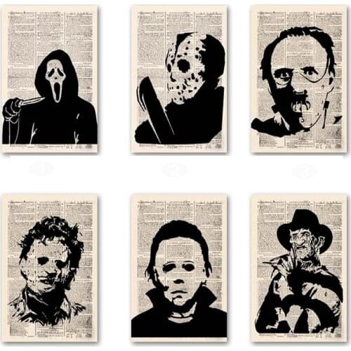 Hilter Poster Vintage Kraft Style Retro Old Newspapers Horror Movie Character Posters Home Art Decorative Canvas Painting Oil