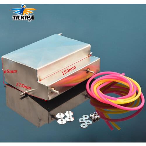 Rc Boat 900CC Stainless Steel Fuel tank with Fuel Tube Gasket Nuts For Methanol Gasoline Boat O Boat