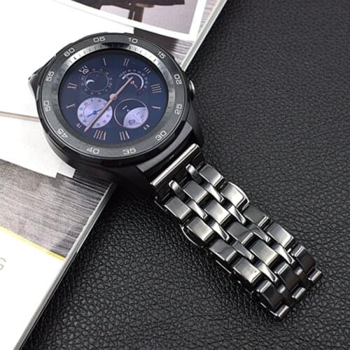 Real Ceramics 20mm Watch Band Straps For Huawei Watch 2 Sport Classic Samsung Gear S3 Classic Froniter Watchbands