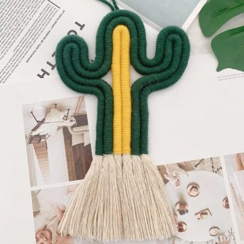 Hand-woven Cactus Ornaments Childrens Room Family Kindergarten Holiday Party Wall Decoration
