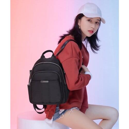 2020 New Ladies Backpack Women Bagpack Simple Casual Nylon School Bag for Teenage Girls Large Capacity Travel Bag Shoulder Bags