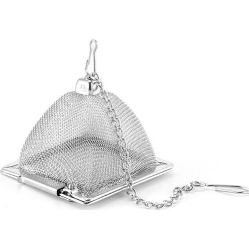 100pcs/lot Stainless Steel Pyramid Tea Infuser Tea Strainer Loose Teapot Leaf Filter Teaware Tool Accessories