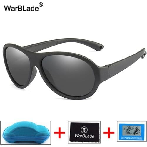 WarBlade New Polarized Kids Sunglasses Square Boys Girls Children Sun Glasses UV400 Eyewear Baby Safety Shades Oculos with box