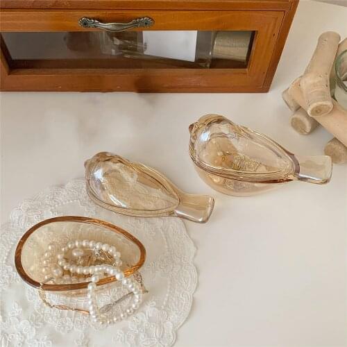 Glass Jewelry Box Jewellery Organizer, Earring Rings Necklaces Bracelets Storage Case Gift for Women, Girls Home Decoration