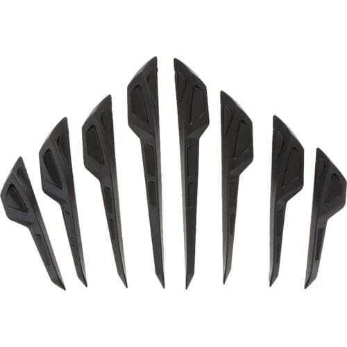 1Set/8Pcs General Fit Car Auto Front Bumper Lip Splitter Fins Body Spoiler Canard Chin