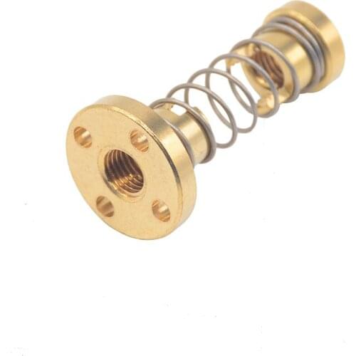 1pc T8 Anti Backlash Spring Loaded Nut Elimination Gap Nut for 8mm Threaded Rod Lead Screws DIY CNC 3D Printer Parts