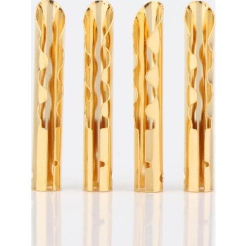 12pcs Gold Copper Audio BFA Z-Type 4mm Banana Plug Speaker Cable Connector