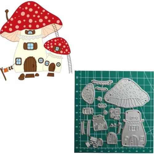 2019 Christmas Mushroom House Metal Cutting Die Cuts For Card Making Photo Album Decorative Embossing DIY Paper Cards