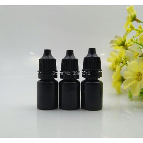 5ml 10ml Black Plastic Empty Dropping Bottles New Style Essence Parfums Liquid Empty Eye Drop Containers F1003
