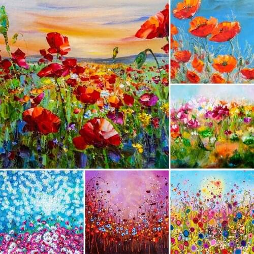 5D DIY Diamond Embroidery Abstract Flowers Diamond Painting Full Square Cross Stitch Kit Mosaic Art Picture of Rhinestones Decor