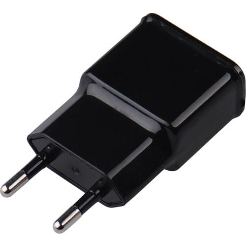 2A USB Charger Head European EU Standard Plug Adapter Power Adapter Adaptor Black Quick Charge Travel Household