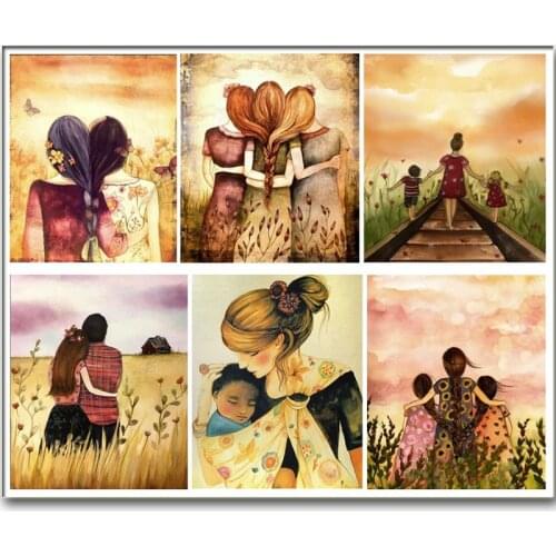 5d DIY Diamond Painting Diamond Embroidery Pattern Friendship Sister Embroidery Decoration Sticker Puzzle Gift