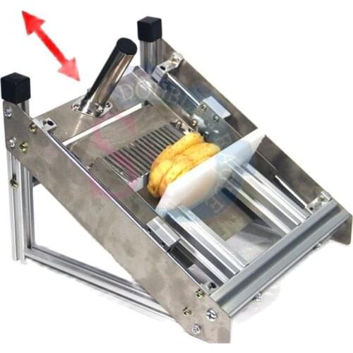 Commercial Stainless Steel Hand Ripple Cucumber Potato Strips Cutting Machine/Manual Wave Shape French Fries Cutter Making Tool