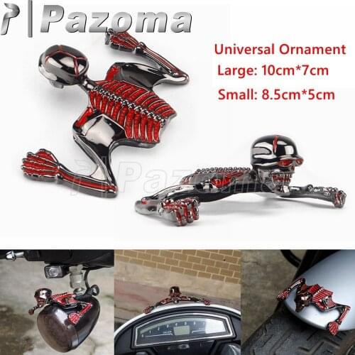 Free shipping Ornament Motorcycle Skull Skeleton For Harley Universal Headlight Fender Turn Signal Helmet Skeleton Decoration