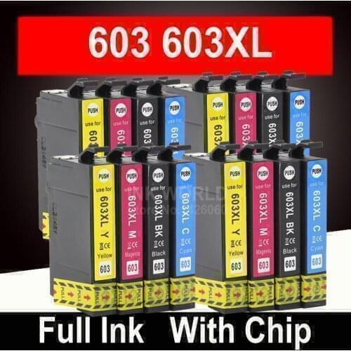 For EPSON WF-2850 WF2850 2850DWF WF2835DWF Ink Cartridge For Epson compatible 603 603XL