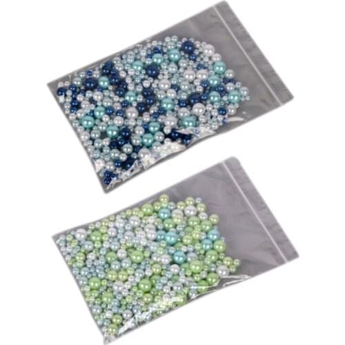 Color Round Beads Imitation Pearl String Non-Porous 4-10mm Mixed Color Hand DIY Jewelry Accessories