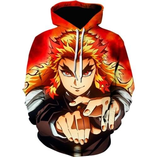 Hot sale demon killer hoodie new 3D printing Japanese anime sweater hoodie for men and women new fashion casual anime hoodies