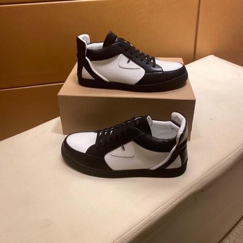 Fast delivery 2020 autumn and winter round toe genuine leather men shoes lace up flat comfortable sneakers