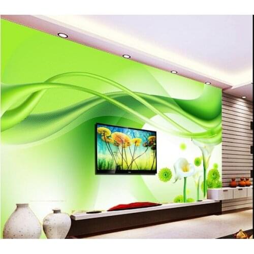 Custom photo wallpaper 3D wall murals wallpaper Setting wall green horse calla lily flowers wall papers for living room decor