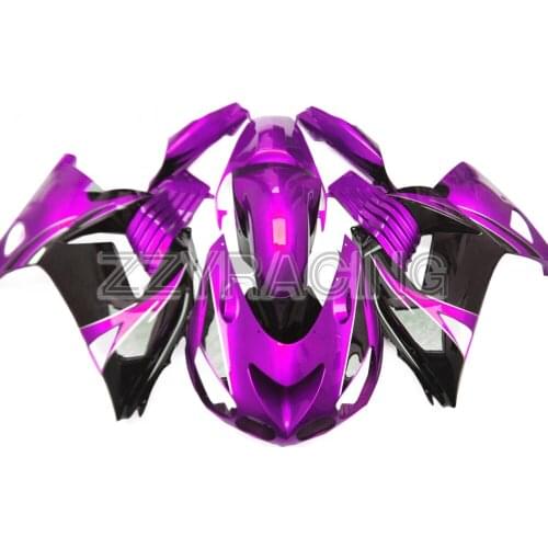 Complete Fairings Fit for Kawasaki ZX14R 2006 2007 2008 2009 2010 2011 Year ZZ-R1400 06 - 11 ABS Plastic Bodywork Black Purple