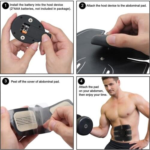 Portable Unisex Muscle Toner Abdominal Toning Belt EMS Toner Body Muscle Trainer