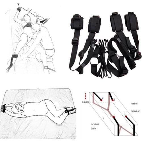 Sex Toys For Woman BDSM Bondage Set Under Bed Erotic Restraint Handcuffs & Ankle Cuffs Gags & Muzzles For Couples Sex Products