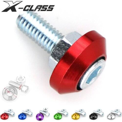 6mm Motorcycle License Plate Frame Screws Bolts Caps Mounting Green Red Blue Accessories for Honda Yamaha Kawasaki Vespa BMW