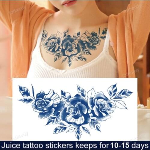 Waterproof temporary tattoos sticker underboob sexy fake tattoo for woman body tattoo breast large juice ink safe long lasting