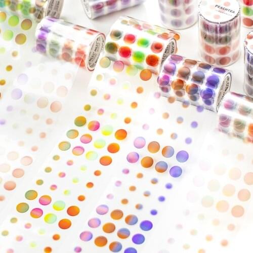 Yisuremia 3M X 60MM Colored Dot Marker Scrapbooking Bullet Decorative Sticker Journals Crafts DIY Diary Album Sealing Stickers