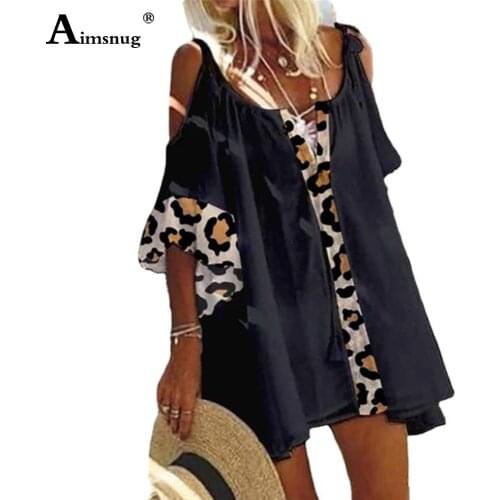 Plus Size 3xl Women Short Dresss Sexy V-neck Mini Vestidos Half Sleeve Perspective Female Hollow Out Leopard Print Beach Dresses