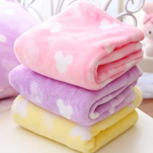 1pc very soft cartoon pure sweet pillow case cover plush flannel blanket bed sheet lady romantic gift baby girl toy