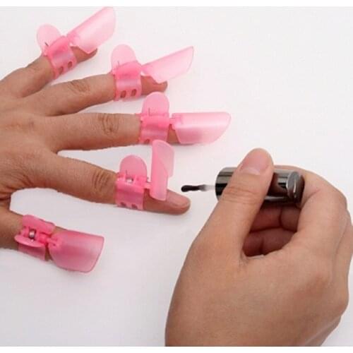 10 x Manicure Pedicure Tool Nail Polish Protection Clips Nail Art Tips Cover Manicure Pedicure Polish Tool