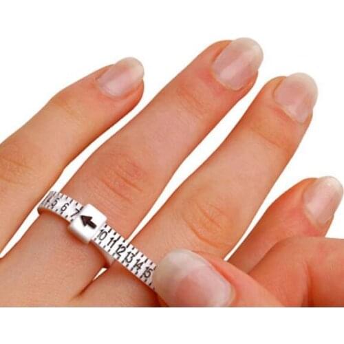 100PCS UK USA British American European Standard Size Measurement Belt Rings Sizer Ring Finger Size Screening Jewellery Tool