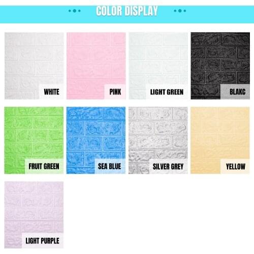 12pcs Self Adhesive 3D Wall Stickers Bedroom Waterproof Foam Brick Room Wallpaper Decor Living Wall Sticker For Kids